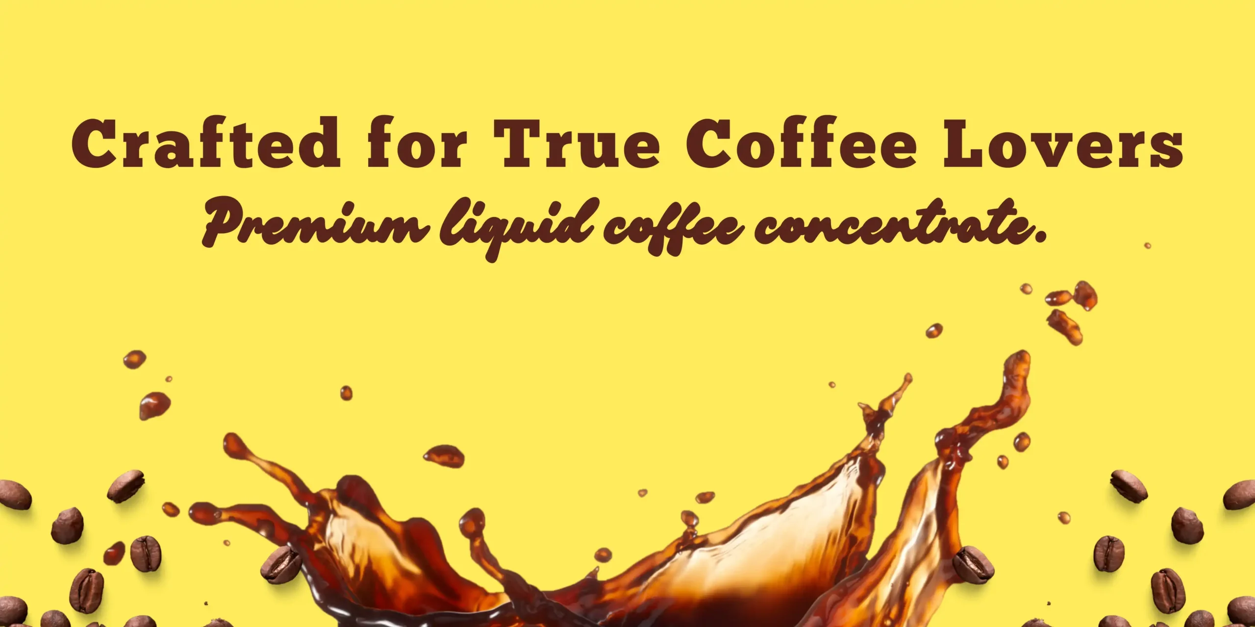 Yellow and Black Simple Coffee Shop Banner
