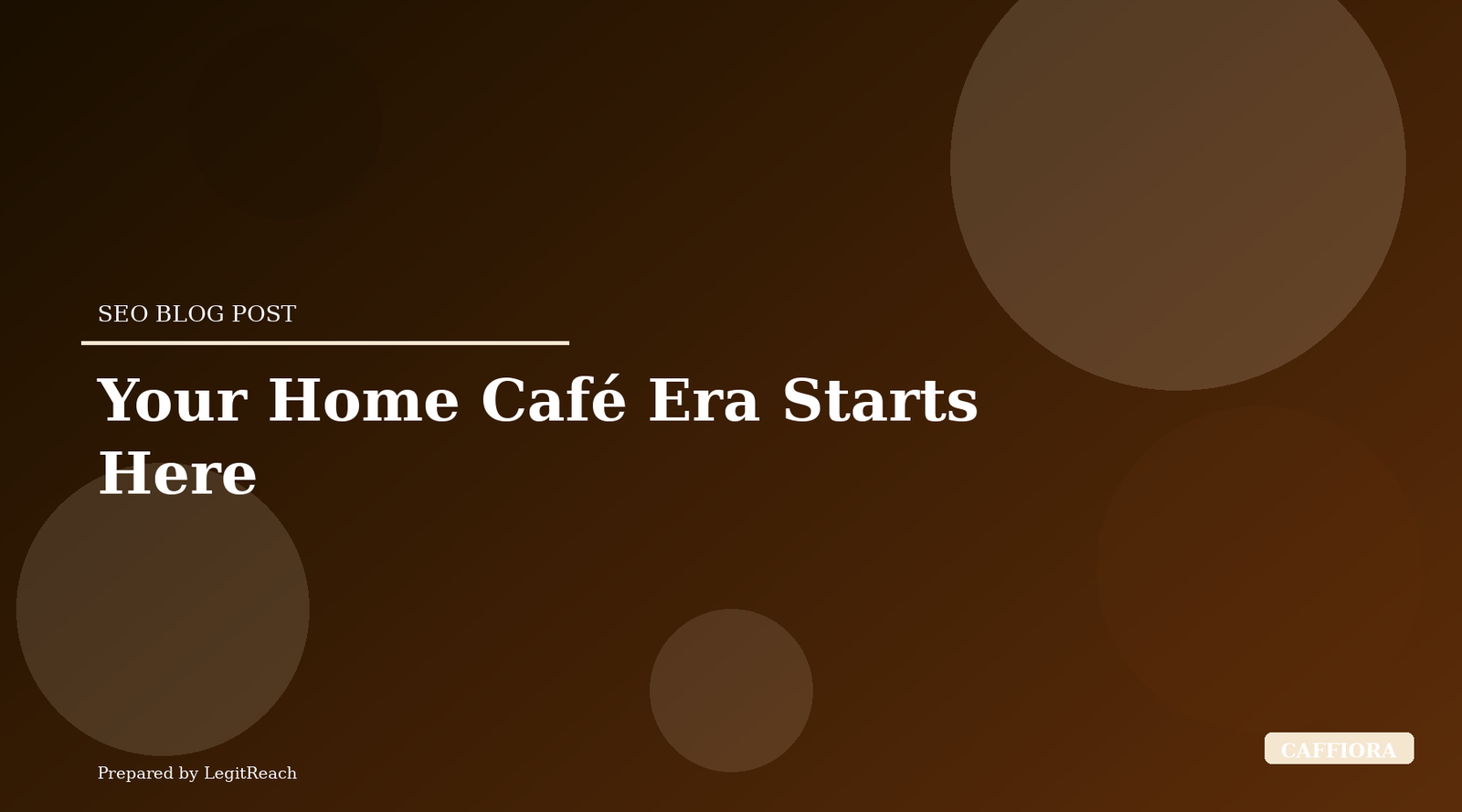 Your home café era starts here — and it costs less than you think