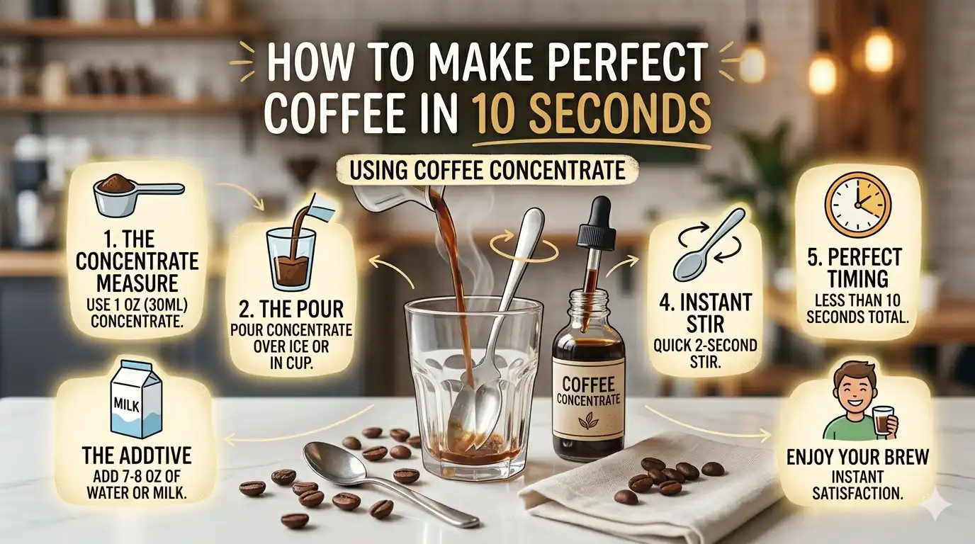 How to Make Perfect Coffee in 10 Seconds Using Coffee Concentrate